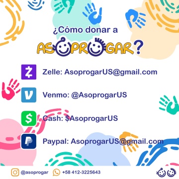 Formas de donar | Asoprogar - Asociacion civil sin fines de lucro en Venezuela